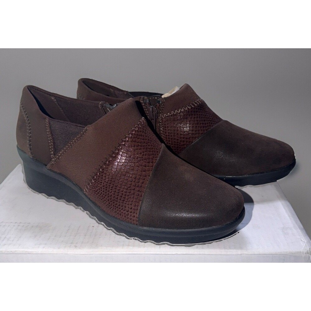 NIB Womens Clarks Cloudsteppers Slip On Wedge Comfort Shoe Sz 5 M